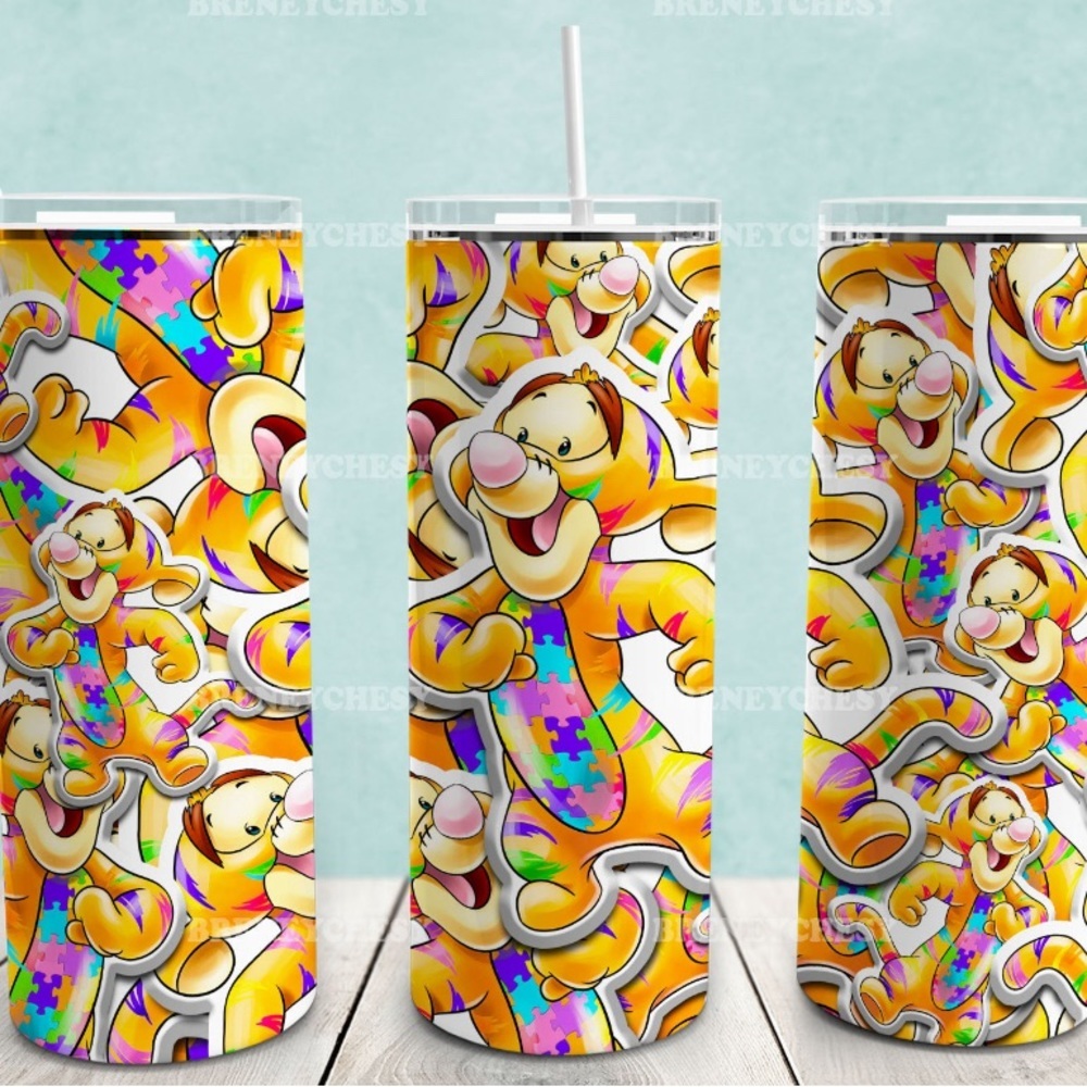 Tigger Autism Awareness 20oz Stainless Steel Tumbler